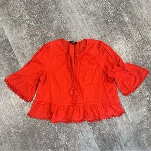 Madewell Bell-Sleeve Peplum Top